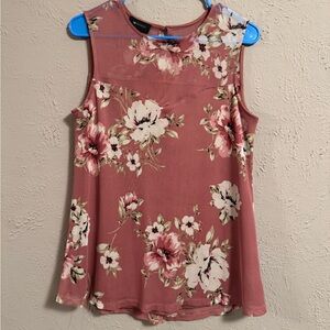 AB studio pink floral summer top in excellent condition.